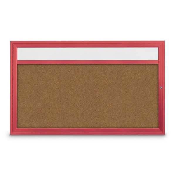 Hinge-less Radius Corkboard, 30"x36", Satin Alum Frame/Forbo
